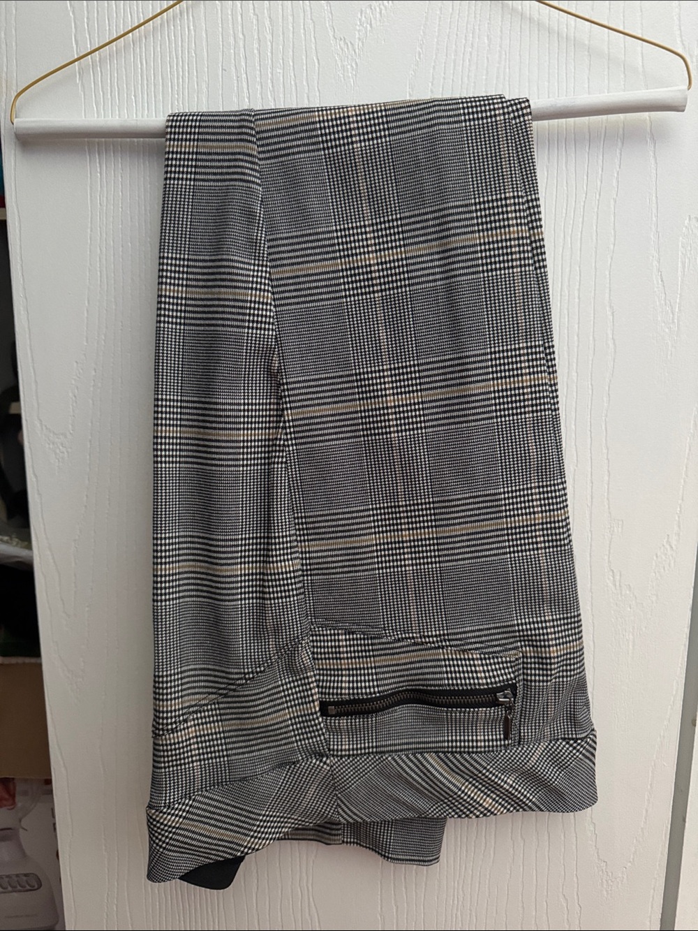 Women’s Gray Plaid Dress Pants